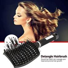 Detangling Nylon Brush Detangle Hairbrush Women Hair Scalp Massage Comb Brush 2024 - купить недорого