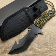 Cuchillo táctico de supervivencia, cuchillo recto de buceo de acero inoxidable, de bolsillo para supervivencia al aire libre y acampada 2024 - compra barato