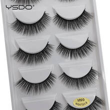 YDSO Natural Hair 5 Pairs 3D Mink Lashes tapered Mink False EyeLashes Dramatic MakeupFluffy Lashes Natural Long Soft EyeLashes 2024 - buy cheap
