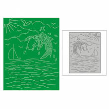 Panel de gaviota de pez marino, troqueles de corte de Metal 2020 para bricolaje, álbum de recortes y fabricación de tarjetas, artesanía decorativa en relieve sin sello 2024 - compra barato