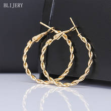 BLIJERY Fashion Simple Twisty Small Hoop Earrings for Women Girls Punk Jewelry Birthday Party Gifts 2024 - buy cheap