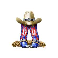 SZWL-calcomanía divertida de Cowboy Cowgirl, sombrero de bota, pegatinas de cuerda para coche, motocicleta, RV, VAN, 3D, accesorios para automóviles, vinilo JDM, 13cm * 11cm 2024 - compra barato