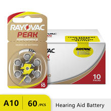 60 PCS Rayovac PEAK High Performance Hearing Aid Batteries. Zinc Air 10/A10/PR70 Battery for BTE Hearing aids. Free Shipping! 2024 - buy cheap