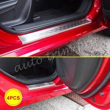 Stainless Steel Door Sill Scuff Plate Kick Protector Cover Trim Fit For Mazda 2 2015 2016 2017 2018 Accessories 2024 - buy cheap