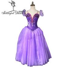 Vestido largo romántico púrpura para Ballet, tutú rojo de bailarina, tutú profesional para chicas, BT9088 2024 - compra barato