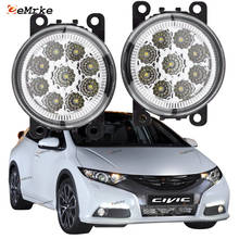 Eemrke-farol de neblina frontal para honda civic ix fk _ 2012 2013 2014 2015, 9 peças, led, 2 peças 2024 - compre barato