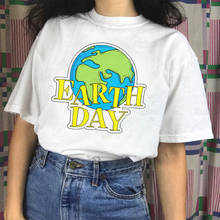Camiseta del día de la tierra de algodón, remeras estampadas de acordura ambiental para la conservación de la madre y la tierra 2024 - compra barato