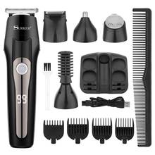 Surker-aparador de cabelo e barba profissional 5 em 1, recarregável, máquina de cortar cabelo, carregamento usb, masculino 2024 - compre barato