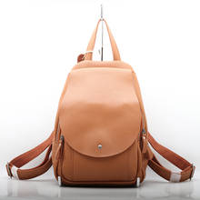 100% Genuine Leather Backpack Women Fashion Daily Knapsack Travel Bag Classic High Quality Black School Bags For Girls Mochila 2024 - buy cheap
