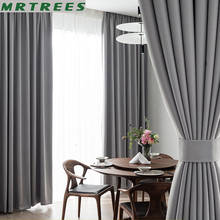 MRTREES Modern Blackout Curtains For Living Room Bedroom Window Treatment Blinds Solid Finished Window Blackout Curtains panel 2024 - buy cheap