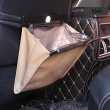Organizador de asiento trasero de coche, bolsa de almacenamiento de basura de cuero PU, accesorios para vw POLO Volkswagen Tiguan Passat CC Golf GT 2024 - compra barato