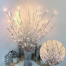 Juego de 7/5 ramas de árbol de simulación, 20 luces LED de cadena, decoraciones para árboles de Navidad, hogar, decoración de Navidad, vacaciones, luces de Patio 2024 - compra barato