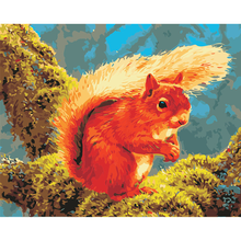 Gatyztory esquilo vermelho diy pintura por números pintura a óleo pintado à mão acessórios de decoração para casa pintura acrílica presente exclusivo 2024 - compre barato