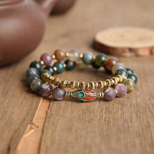 OAIITE 27 Beads Wrist Mala Wrap Bracelets Yoga Meditation Tibetan 8mm Natural Stone Bead Bracelet for Women Men 2024 - buy cheap