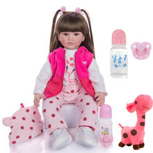 KEIUMI-Muñeca Reborn de tela de Vinilo Suave para niños, juguete de muñeca de princesa realista, de 24 pulgadas, 60 cm 2024 - compra barato