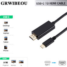 Grwibeou USB C to HDMI Cable Adapter 4k 30hz USB 3.1 to HDMI Adapter Type C to HDMI Converter for PC Computer HDTV Display black 2024 - buy cheap