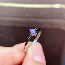 New Natural Tanzanite Ring 925 Silver Women's Ring Fresh and Elegant Simple Atmosphere 2024 - buy cheap