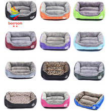 Cama para cachorro e gato, tecido fleece macio, quentinho, confortável, 15 estilos, ninho, cestos, tapete de casa, outono, inverno, canil impermeável 2024 - compre barato