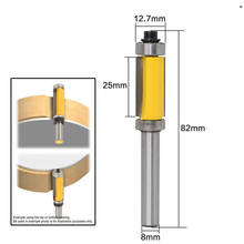 Pattern Flush Trim Top and Bottom Bearing Router Bit 8mm Shank 1/2*25mm, Carbide Trimmer Cutter Woodworking Tool 2024 - buy cheap