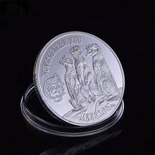 Moneda de plata australiana 999,9 estilo Meerkats, monedas de Metal de animales lindos, artesanías de arte, monedas conmemorativas de regalo de Elizabeth 2024 - compra barato