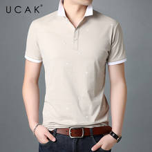 UCAK Brand Streetwear Short Sleeve T-Shirts Men Clothing Summer New Arrivals Turn-Down Collar Casual Soft T Shirt Homme U5426 2024 - buy cheap