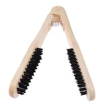 Wooden Hairdressing Comb Double Brushes V Type Straight Hair Brush Anti-static Hair Straightener Tool Hairbrushes 2024 - buy cheap