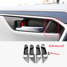 ABS Wood grain LHD Car inner door Bowl protector frame Cover Trim Sticker car styling Accessories 5pcs For Toyota RAV4 2019 2020 2024 - buy cheap