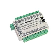 Controlador decodificador dmx 512 led, melhor preço, 1 peça, 24 canais, uso para tira de led