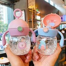 270ml Baby Feeding Bottle Children Learn Drinking Water Bottle Cartoon Baby Cup Straw Handle Bottle Sippy Baby Training Cup 2024 - buy cheap