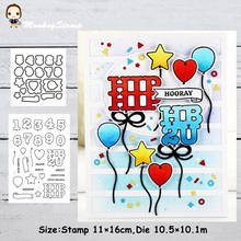 Monkey Balloon Number Metal Cutting Dies Stencils Stamp for DIY Scrapbooking photo album Decorative Embossing DIY Paper Cards 2024 - buy cheap