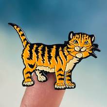 Cartoons Siberian Tiger Brooch Pins Enamel Metal Badges Lapel Pin Brooches Jackets Jeans Fashion Jewelry Accessories 2024 - buy cheap