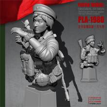 YuFAN Model  1/18  Resin Bust Female soldier mountain lion, resin kits  YFWW-2021 2024 - buy cheap