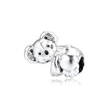 Clear CZ Koala Animal Silver Beads for Charms Bracelets Women Silver 925 Jewelry Crystal Beads for Jewelry Making Winter Gifts 2024 - buy cheap