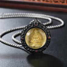Fashionable Men's Buddhist Necklaces StainlessSteel Retro Thai Elephant God Amulet Pendant Necklace Personality Religion Jewelry 2024 - buy cheap