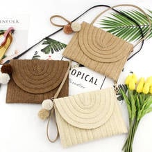 Women Girls Rattan Straw Bag Woven Square Handbag Crossbody Beach Summer Bali Island Bohemia Boho Flap Messenger Bags 2024 - buy cheap