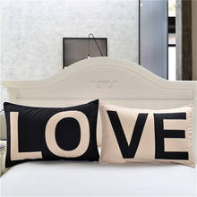 LOVE Letter Printed Pillowcases PE15 Pillow Covers Bedding 2 Pcs 50*75 50*90 Rectangle Couple Decorative Pillow Cases Polyester 2024 - buy cheap