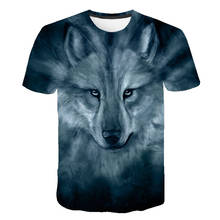 Summer T shirt Men Women Streetwear Short Sleeve Tees Tops Funny Animal Casual Wolf 3D Print Tshirt Children Boy Girl T-shirt 2024 - buy cheap
