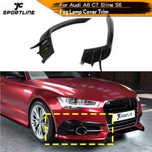 For Audi A6 C7 Sline S6 2015 - 2018 Car Front Bumper Air Vent Fender Trim Splitters Carbon Fiber Canards Accessories 2024 - buy cheap