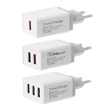 1 2 3 USB Port 5V 2.4A Travel Charger Power Adapter EU Plug For Phone Tablet PC 2024 - buy cheap