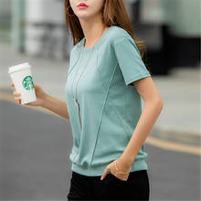 T Shirts Female Soft Cotton Casual Women Tops Shirts Summer T-Shirt Elastic 2020 Short Sleeve Undershirt Ladies T-shirt Harajuku 2024 - buy cheap