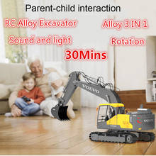 Large 61CM 17CH Alloy Remote Control Excavator Backhoe Truck Model 2.4G 30MINS Sond Light RC Truck 3-Type Engineer Vehicle Moel 2024 - buy cheap