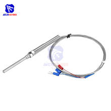 Diymore-Sensor de Temperatura del termopar de resistencia de platino PT100, 1M, 50mm, sonda M8, rosca PT100, cable de temperatura 0 -400 ℃ 2024 - compra barato