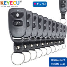 Keyecu-capa para chave de carro com controle remoto, 10 peças, para hyundai ix25, tucson, elantra, sonata, santa fe, para kia carens, fob 2, 3 e 4 botões 2024 - compre barato