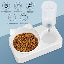 Pet Dog Cat Bowls Pet Automatic Water Dispenser Detachable Dog Glass Feeder Bowls No-Spill Pet Food Water Bowls Double Bowls 2024 - buy cheap