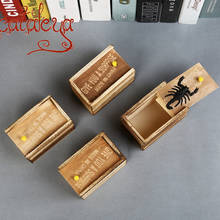 New  Scare Box Prank Spider Just In Case High Quality  Wooden Scarebox Trick Joke Toy Gift 2024 - buy cheap