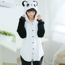 Women Kigurumi Panda Pajamas Sets Flannel Cute Animal Pajamas kits Women Winter Animal Nightie Pyjamas Sleepwear Homewear 2024 - buy cheap