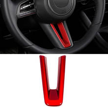 Pegatina decorativa inferior para volante de coche, accesorios ABS para Mazda CX-30, CX30, 2019, 2020, 2021 2024 - compra barato