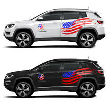 Large Star Flag Door Side Body Decal Vinyl Graphic Decal for Jeep Compass 2017 2018 2019 2024 - buy cheap