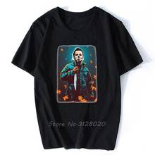 Halloween Horror T-Shirt Michael Myers Horror Men Cotton O-neck TShirt Hip Hop Tees Tops Streetwear Harajuku 2024 - buy cheap