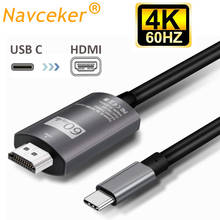 4K 60Hz Type C к HDMI кабель USB C к HDMI кабель конвертер 4K Type-c USB 3,1 Thunderbolt 3 адаптер для Macbook iPad Samsung S8 2024 - купить недорого